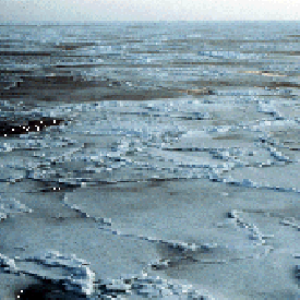 Grey-white ice