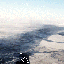 Leads permit large transports of heat and mass between the ocean and atmosphere, visualised in this image by the water vapour rising from the open water (sea smoke)